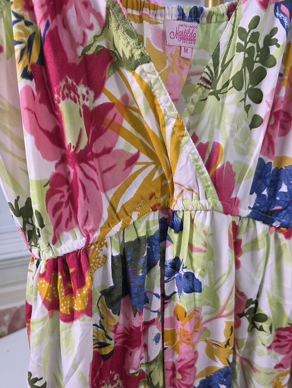 Martildo Boutique Floral Midi Boho Chic Summer Dress Medium - Picture 4 of 9